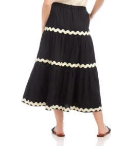 Ric-Rac Trim Tiered Midi Skirt -Karen Kane Store 2L70274 BNA 2025 Summer 00 6