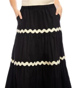Ric-Rac Trim Tiered Midi Skirt -Karen Kane Store 2L70274 BNA 2025 Summer 00 7