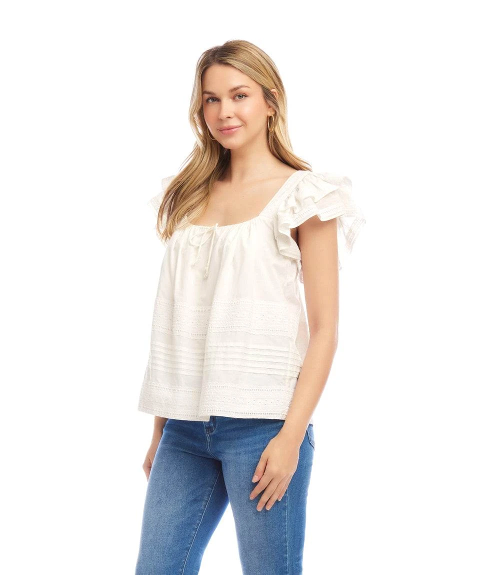 Embroidered Ruffle Sleeve Blouse 5 Embroidered Ruffle Sleeve Blouse - Image 3