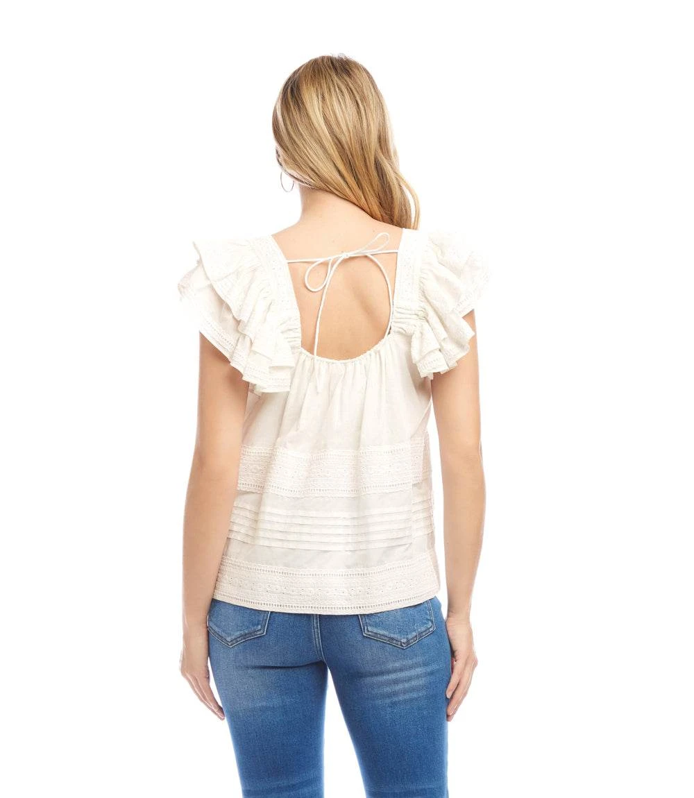 Embroidered Ruffle Sleeve Blouse 6 Embroidered Ruffle Sleeve Blouse - Image 4