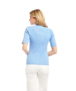 Short Sleeve Ribbed Cardigan Sweater 15 Short Sleeve Ribbed Cardigan Sweater -Karen Kane Store 2L89102 LAK karenkane 2025 Summer 00 4