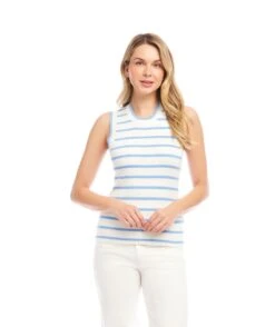 Stripe Ribbed Sweater Tank -Karen Kane Store 2L89103 LAK karenkane 2025 Summer 00 1
