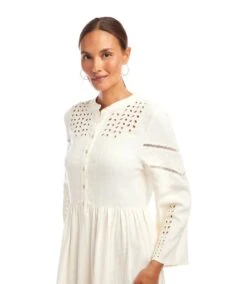 Flare Sleeve Embroidered Tiered Dress -Karen Kane Store 2L92605 CRE KK 2025 Summer 00 4