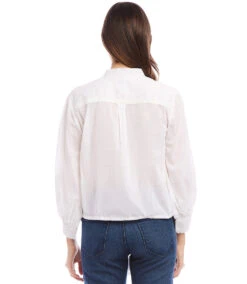 Lace Trim Drawstring Top -Karen Kane Store 2l70285 OWH KK 2025 Summer 00 3