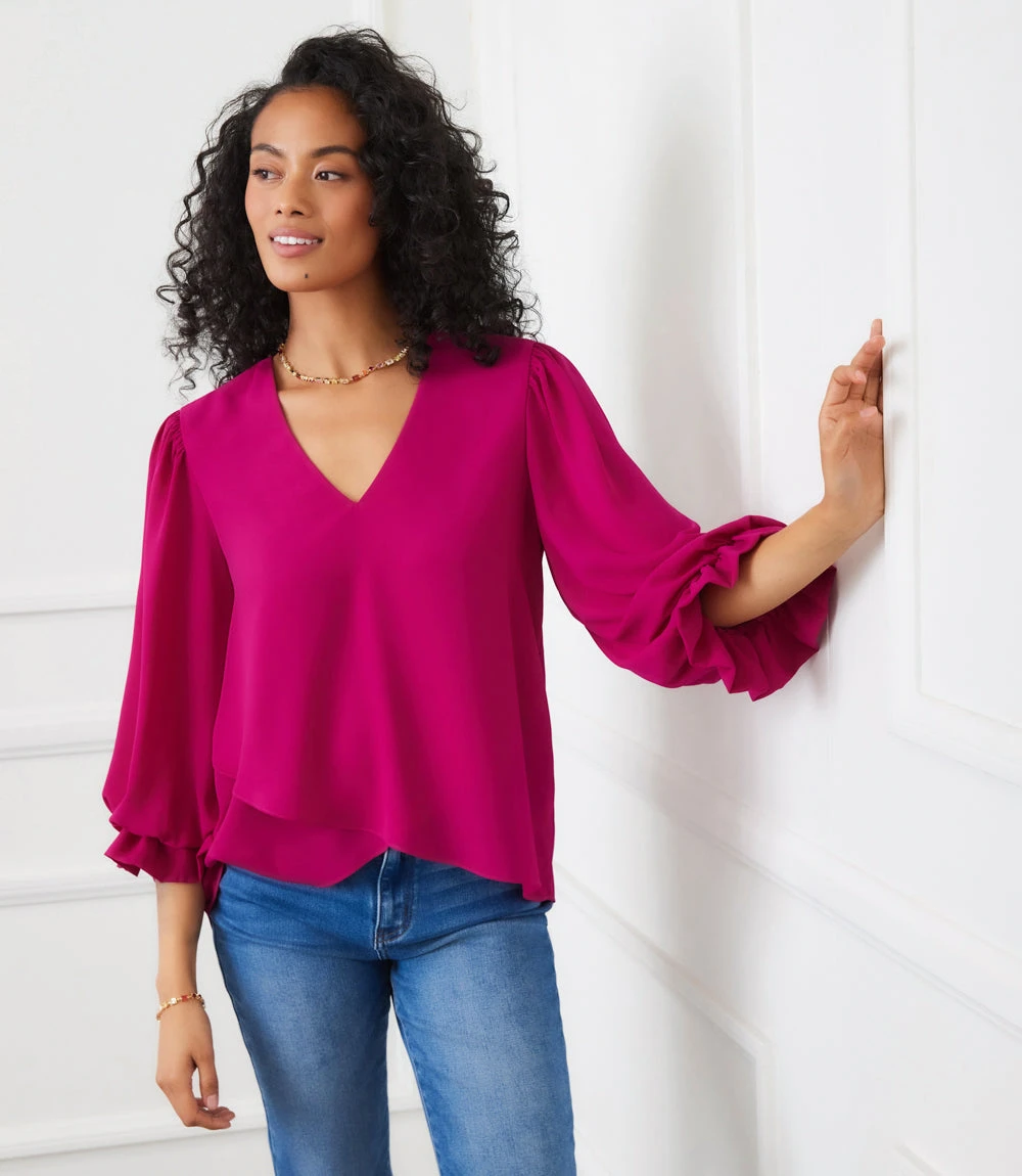 Layered Sleeve Asymmetric Top 3 Layered Sleeve Asymmetric Top