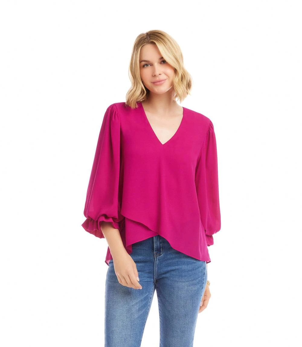 Layered Sleeve Asymmetric Top 4 Layered Sleeve Asymmetric Top - Image 2