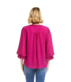 Layered Sleeve Asymmetric Top 12 Layered Sleeve Asymmetric Top -Karen Kane Store 3L25011 MAG karenkane 2025 fall 00 5