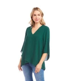 Bracelet Sleeve Asymmetric Top -Karen Kane Store 3L25015 FOR 361