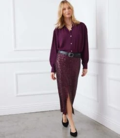 Long Sleeve Dropped Shoulder Blouse -Karen Kane Store 3L25017 EGP 1042