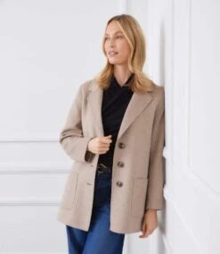 Oversized Brushed Blazer -Karen Kane Store 3L33700 WHE karenkane 2025 fall 00 3