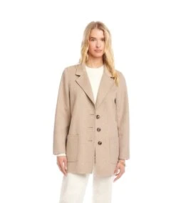 Oversized Brushed Blazer -Karen Kane Store 3L33700 WHE karenkane 2025 fall 00 5