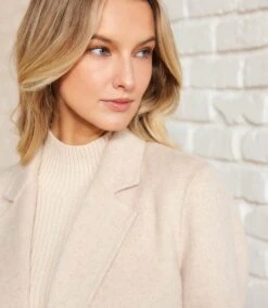 Brushed Double-Breasted Coat -Karen Kane Store 3L33800 OAT karenkane 2025 Winter 00 8