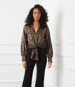 Long Sleeve Tie-Front Top 18 Long Sleeve Tie-Front Top -Karen Kane Store 3L36000 leo karenkane 2025 fall 00 1 b5a9148d 4822 428b 82eb 92b9b54574fe