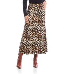 Petite Size Side-Slit Midi Skirt -Karen Kane Store 3L37701P LEO karenkane 2025 fall 00 1