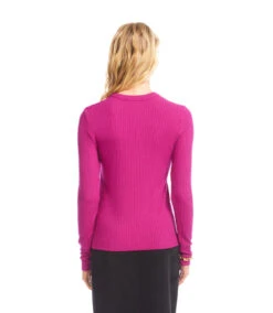 Ribbed Long Sleeve Crewneck Top -Karen Kane Store 3L37801 MAG karenkane 2025 fall 00 3