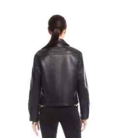 Faux Leather Cropped Jacket -Karen Kane Store 3L69901 BLK karenkane 2025 fall 00 9