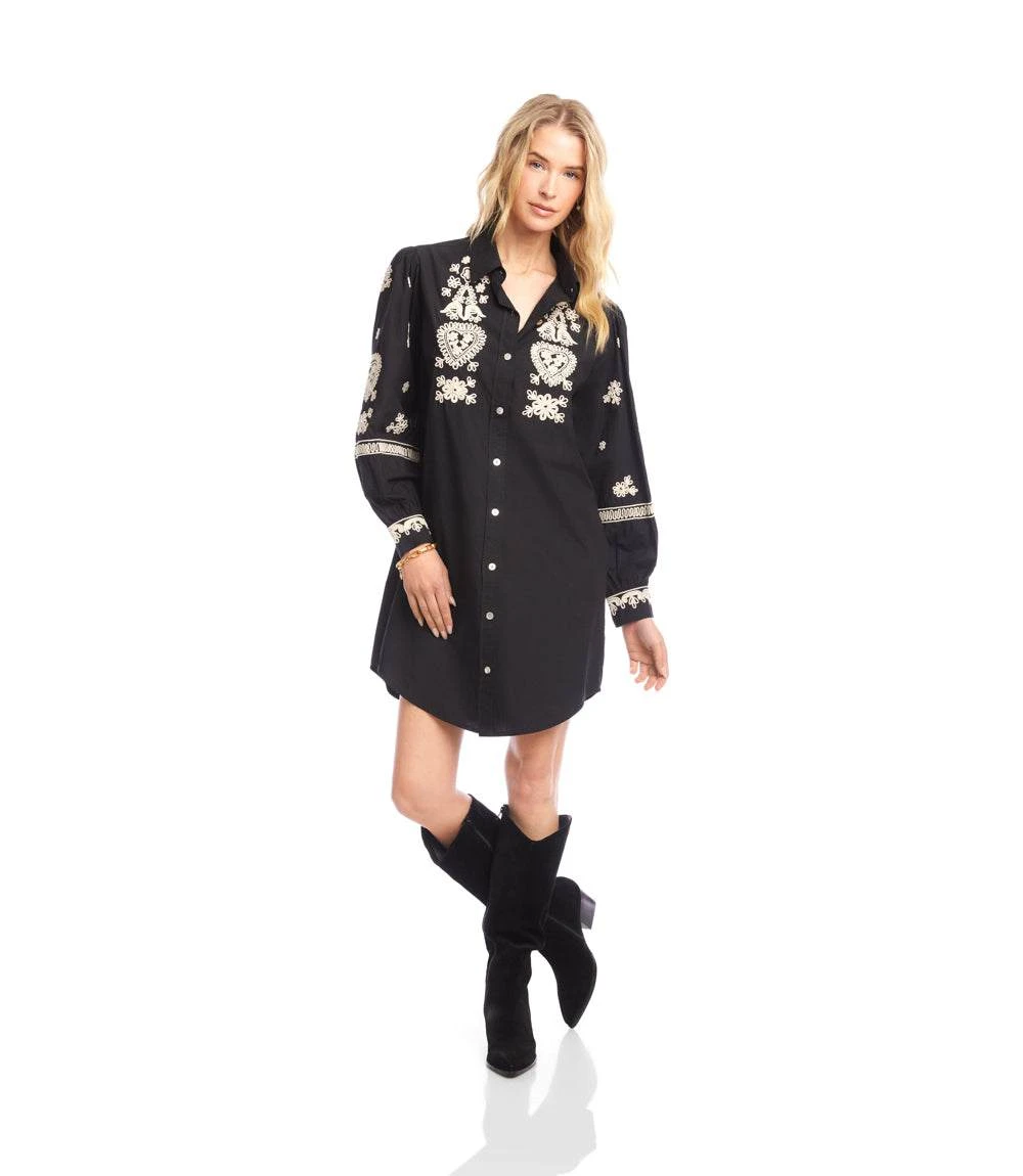 Blouson Sleeve Rope Stitch Shirtdress 6 Blouson Sleeve Rope Stitch Shirtdress - Image 4