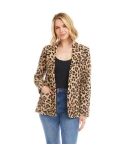 Animal Jacquard Blazer -Karen Kane Store 3L71400 LEO karenkane 2025 fall 00 1