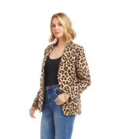 Animal Jacquard Blazer -Karen Kane Store 3L71400 LEO karenkane 2025 fall 00 3