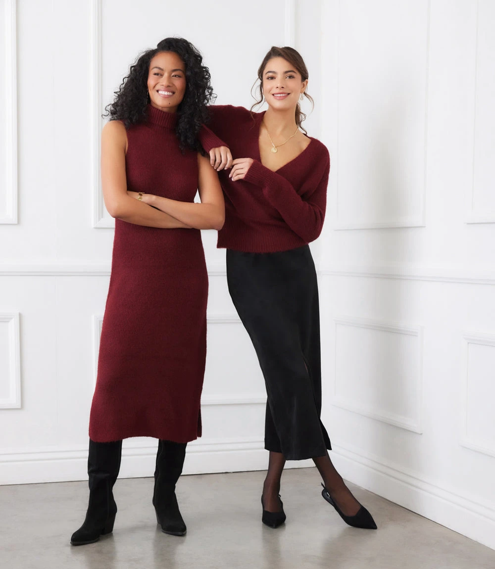 Faux Suede Front Slit Skirt 4 Faux Suede Front Slit Skirt - Image 2