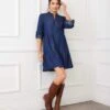 Roll Tab Tiered Shirtdress -Karen Kane Store 3L78601 CHA karenkane 2025 fall 00 1