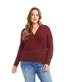 Plus Size Wrap Sweater