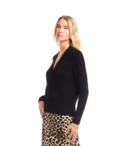 Wrap Sweater 24 Wrap Sweater -Karen Kane Store 3L89128 BLK karenkane 2025 Fall 00 4