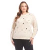 Plus Size Embroidered Stars Sweater