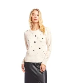 Embroidered Stars Sweater -Karen Kane Store 3L89129 OAT karenkane 2025 Fall 00 3