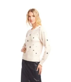 Embroidered Stars Sweater -Karen Kane Store 3L89129 OAT karenkane 2025 Fall 00 4
