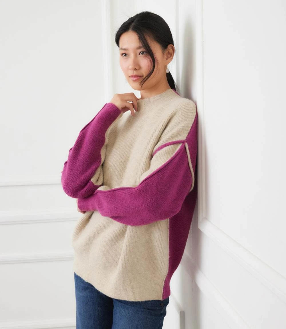 Colorblock Mock Neck Sweater 11 Colorblock Mock Neck Sweater - Image 9