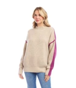 Colorblock Mock Neck Sweater 18 Colorblock Mock Neck Sweater -Karen Kane Store 3L89130 OMO karenkane 2025 fall 00 7