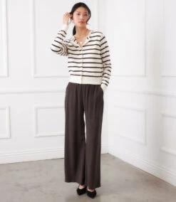 Stripe Cardigan Sweater -Karen Kane Store 3L89135 CRE karenkane 2025 fall 00 3