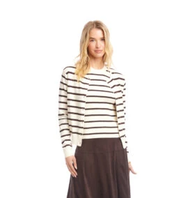 Stripe Cardigan Sweater -Karen Kane Store 3L89135 CRE karenkane 2025 fall 00 5