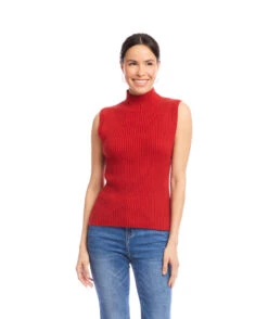 Ribbed Turtleneck Sweater Tank -Karen Kane Store 3L89142 TOM karenkane 2025 fall 00 3