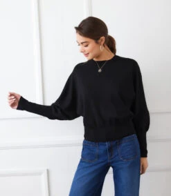 Dolman Sleeve Sweater -Karen Kane Store 3L89170 BLK karenkane 2025 fall 00 1