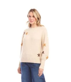 Embroidered Flower Sweater -Karen Kane Store 3L89981 ECR karenkane 2025 Fall 00 6