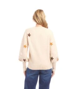 Embroidered Flower Sweater -Karen Kane Store 3L89981 ECR karenkane 2025 Fall 00 7