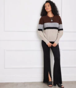 Colorblock Crewneck Sweater -Karen Kane Store 3L89984 MUL karenkane 2025 Fall 00 1