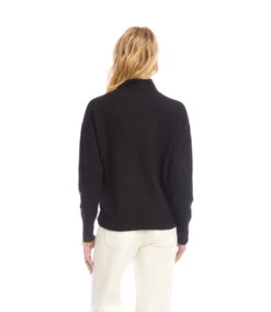 Petite Size Shawl Collar Sweater -Karen Kane Store 3N89159P BLK karenkane 2025 fall 00 3