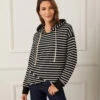 Stripe Asymmetric Hem Hoodie 1 Stripe Asymmetric Hem Hoodie -Karen Kane Store 4L12401 STP karenkane 2024 winter 00