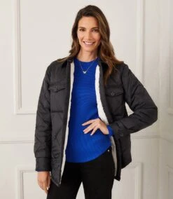 Faux Fur Quilted Jacket