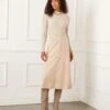 Faux Suede Midi Skirt -Karen Kane Store 4L47209 ALM karenkane 2024 winter 00