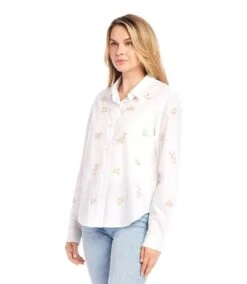 Embellished Button Up Shirt -Karen Kane Store 4L51009 OWH karenkane 2024 winter 00 2