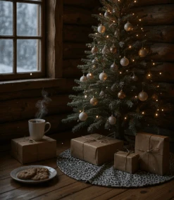 Reversible Plaid & Leopard Christmas Tree Skirt -Karen Kane Store 52155BE1 2391 41BB B427 383027137DB1