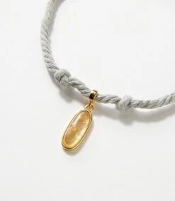 Oval Gemstone Cord Bracelet