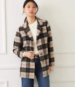 Oversized Brushed Plaid Blazer -Karen Kane Store 5B6078EC 358A 4E44 9571 72E0AE1D66BB