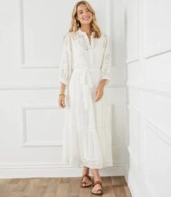 Embroidered Tiered Dress -Karen Kane Store 6CB89B81 624C 4AD3 BBE6 CFF70E6BCC73