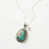 Natural Blue J Turquoise Pendant Necklace