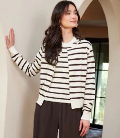 Stripe Cardigan Sweater -Karen Kane Store 701CCB08 F8D0 4CA7 9E05 7A6CBECE9531